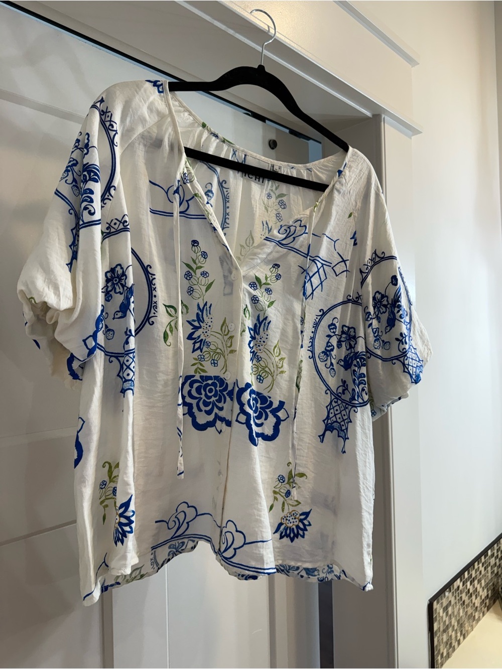 Ichi short sleeve blouse